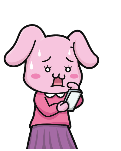 ショッピング詐欺にかかるウサギ